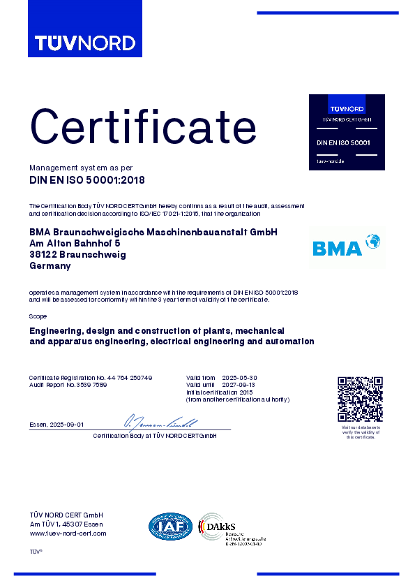 Energy Management System (ISO 50001:2018)